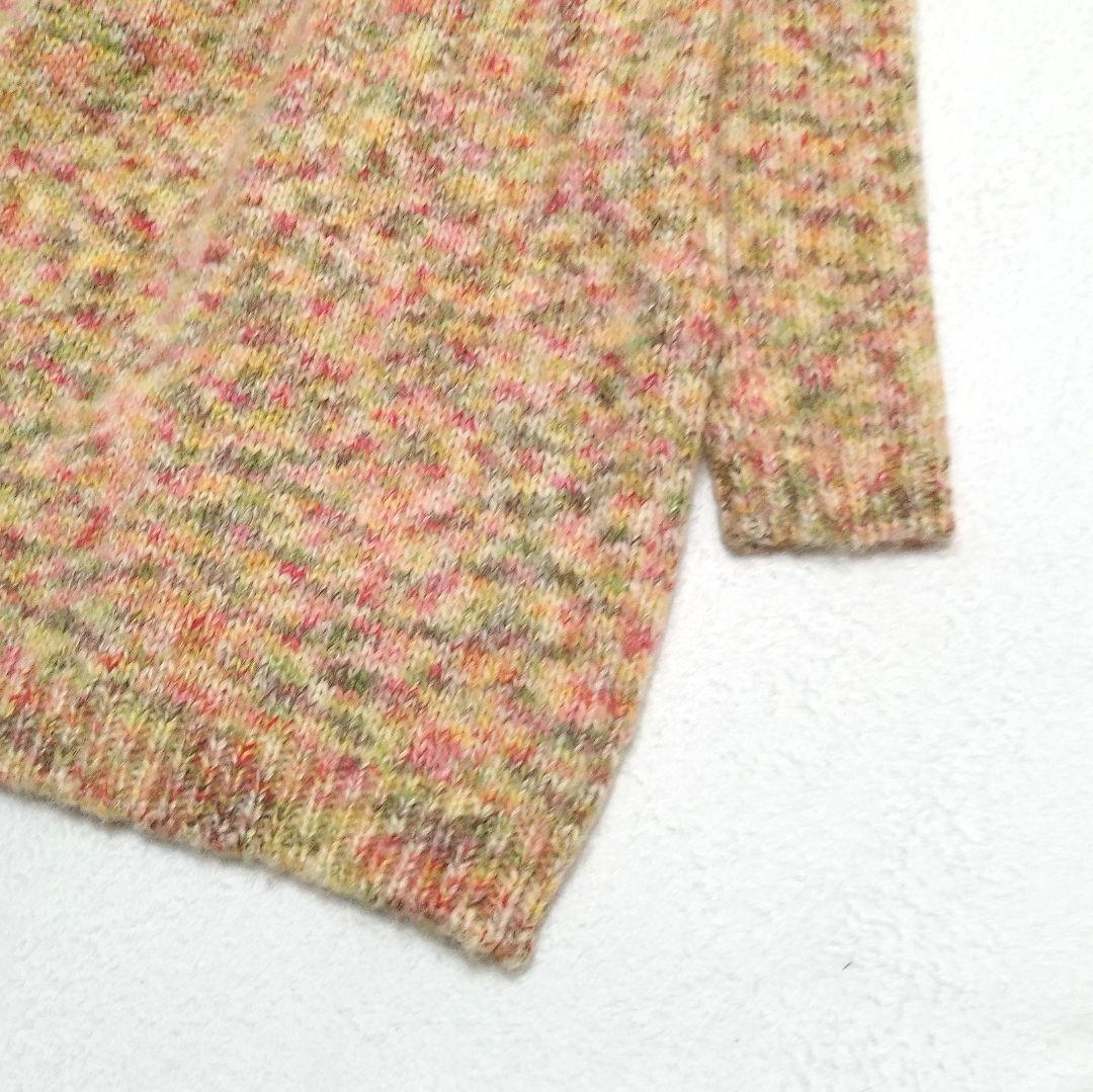 マドモアゼルノンノン　モヘヤブレンドカーディガン　ロング丈　マルチカラー