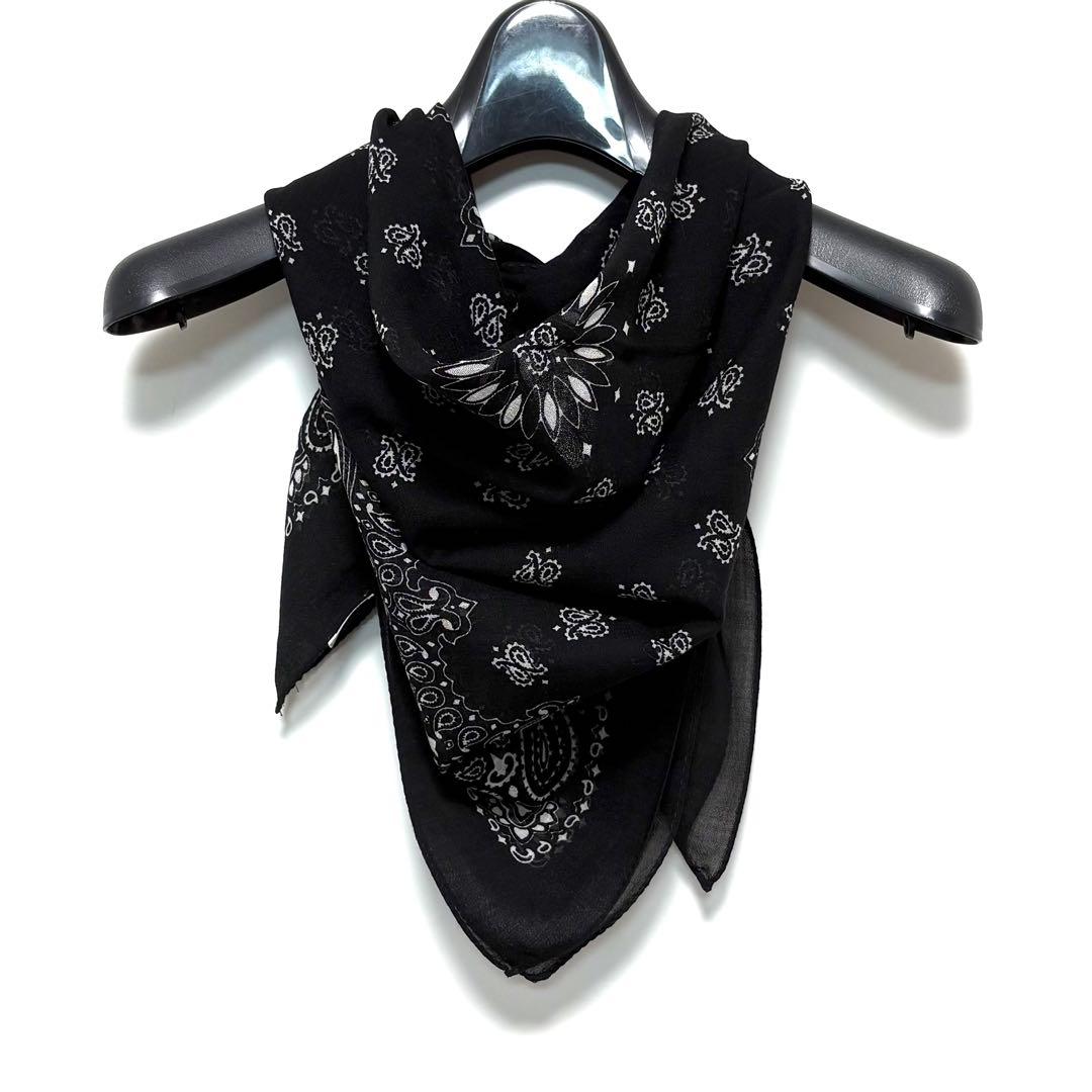 極美品 SAINT LAURENT PARIS ペイズリー柄ストール スカーフ