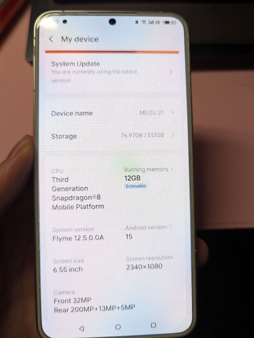 MEIZU 21 12GB/512GB スマートフォン