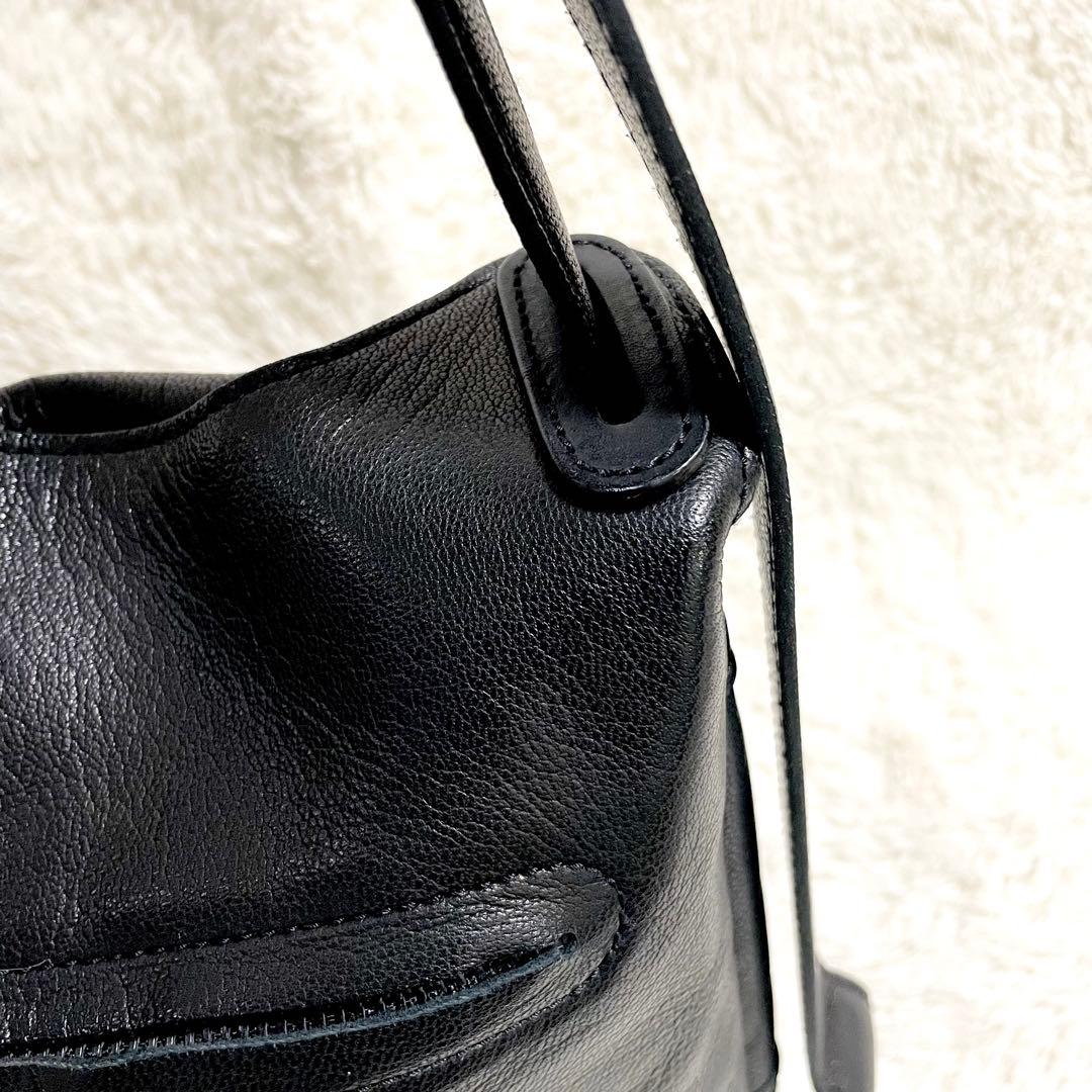 【未使用級✨】STYLE CRAFT ゴート ショルダーバッグ ブラック レザー