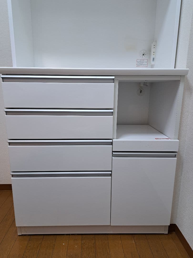 ニトリ　食器棚　高機能レール　ハイタイプ　レジューム幅90