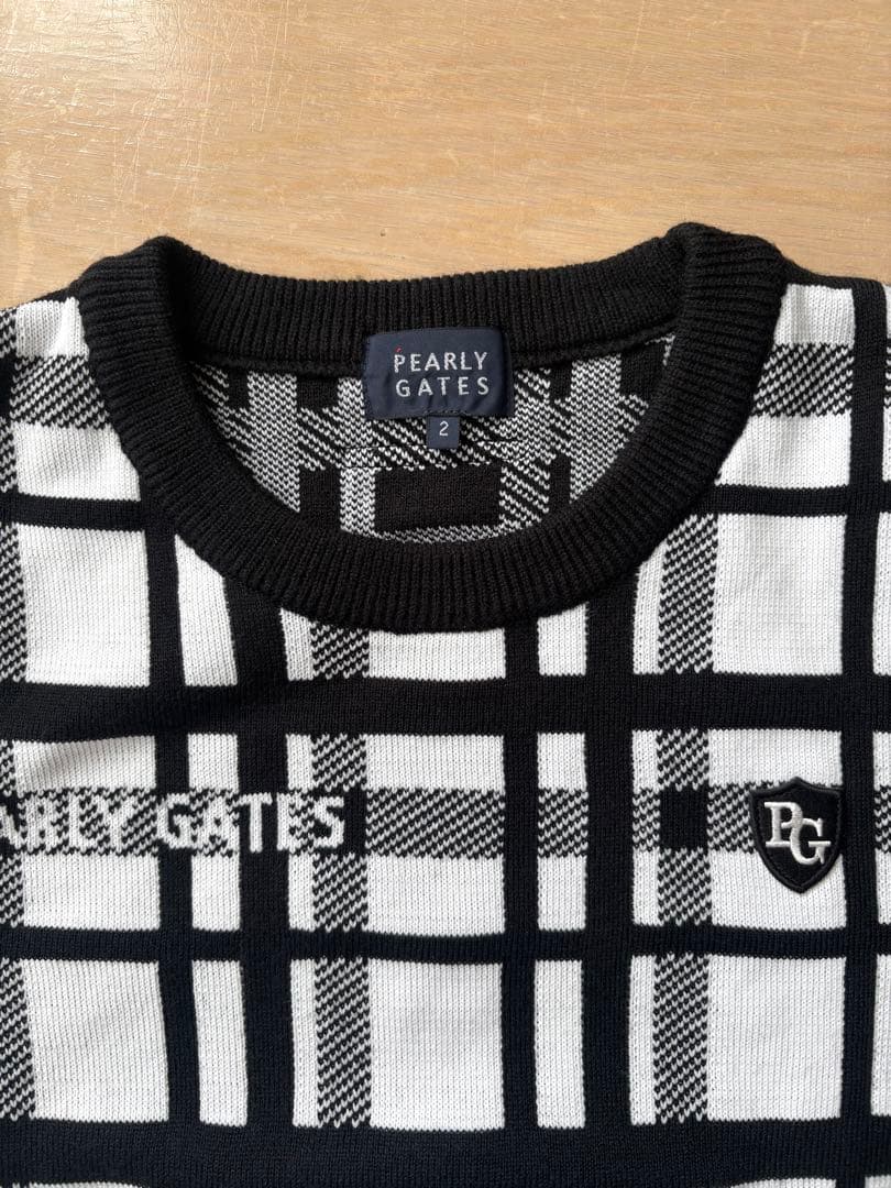 PEARLY GATES レディース　チェック柄セーター