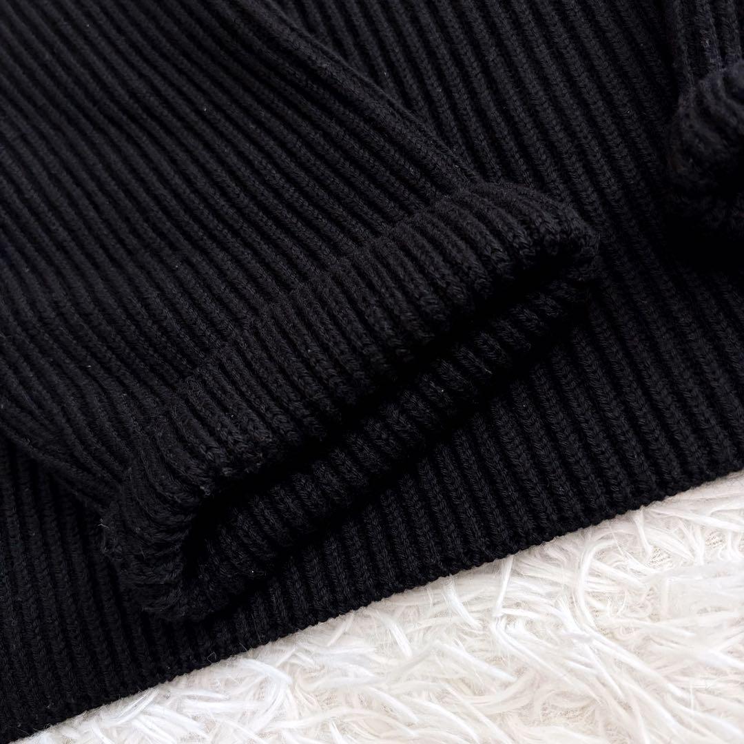 希少サイズ バトナー シグネチャー クルーネック ニットセーター 黒 サイズ5