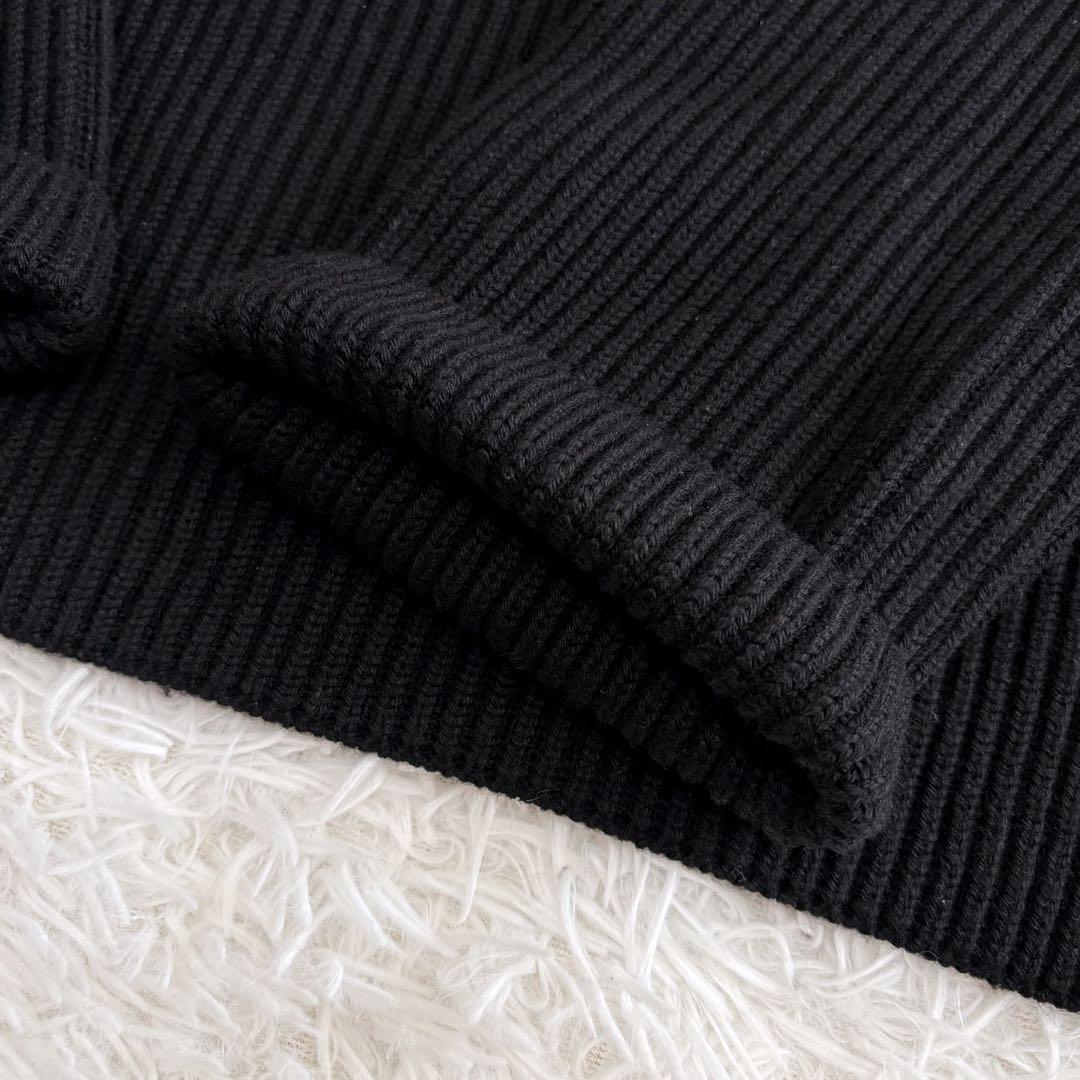 希少サイズ バトナー シグネチャー クルーネック ニットセーター 黒 サイズ5