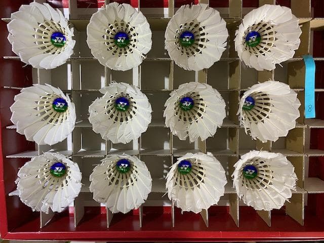 ①中古YONEXシャトルコック（ニューオフィシャル）