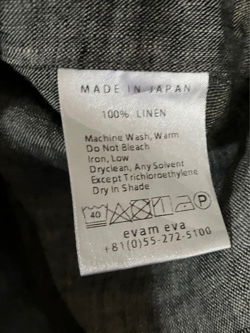 evam eva linen poncho(リネンポンチョ) sumi