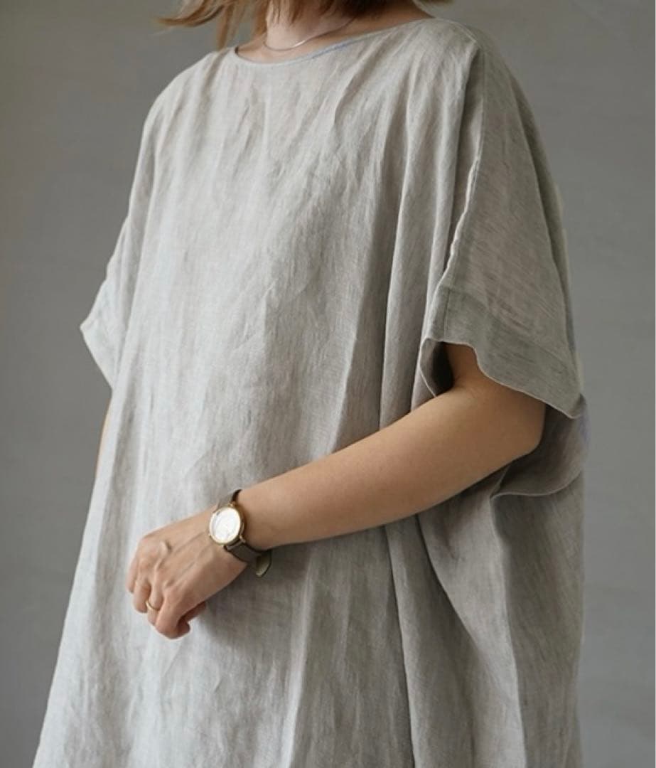 evam eva linen poncho(リネンポンチョ) sumi