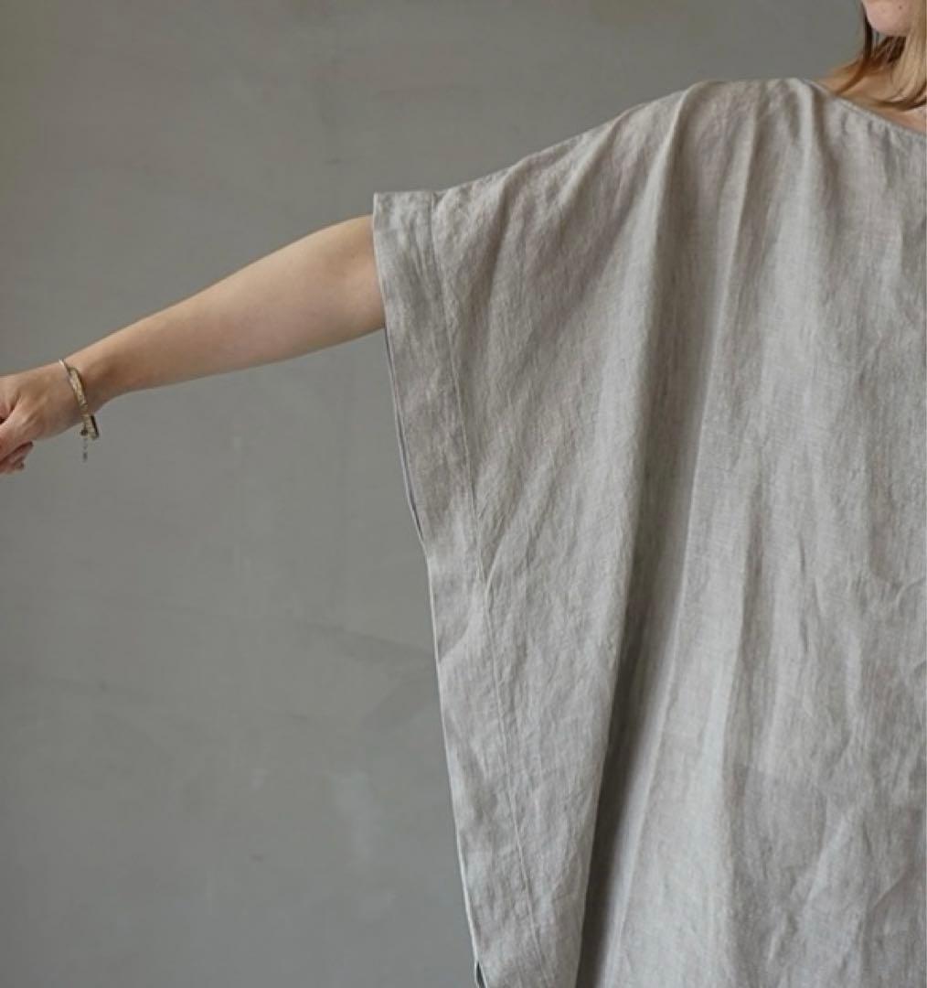 evam eva linen poncho(リネンポンチョ) sumi