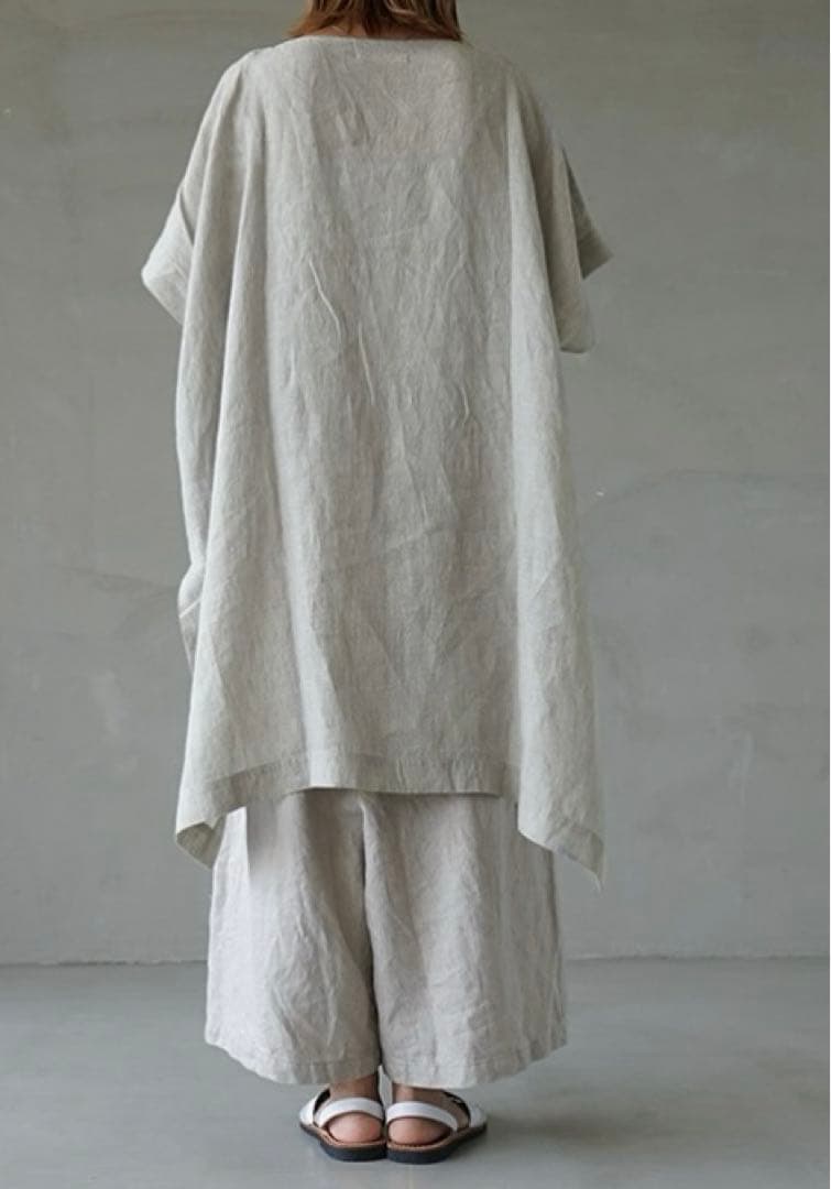 evam eva linen poncho(リネンポンチョ) sumi