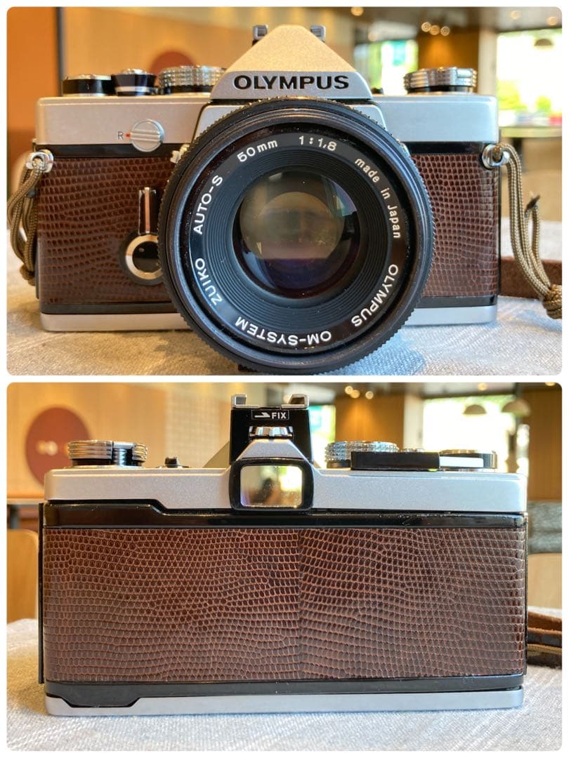 完動品＊美品＊初期保証！★オリンパスOM-1★リザード本革外装★作例多数！