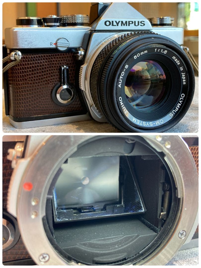 完動品＊美品＊初期保証！★オリンパスOM-1★リザード本革外装★作例多数！