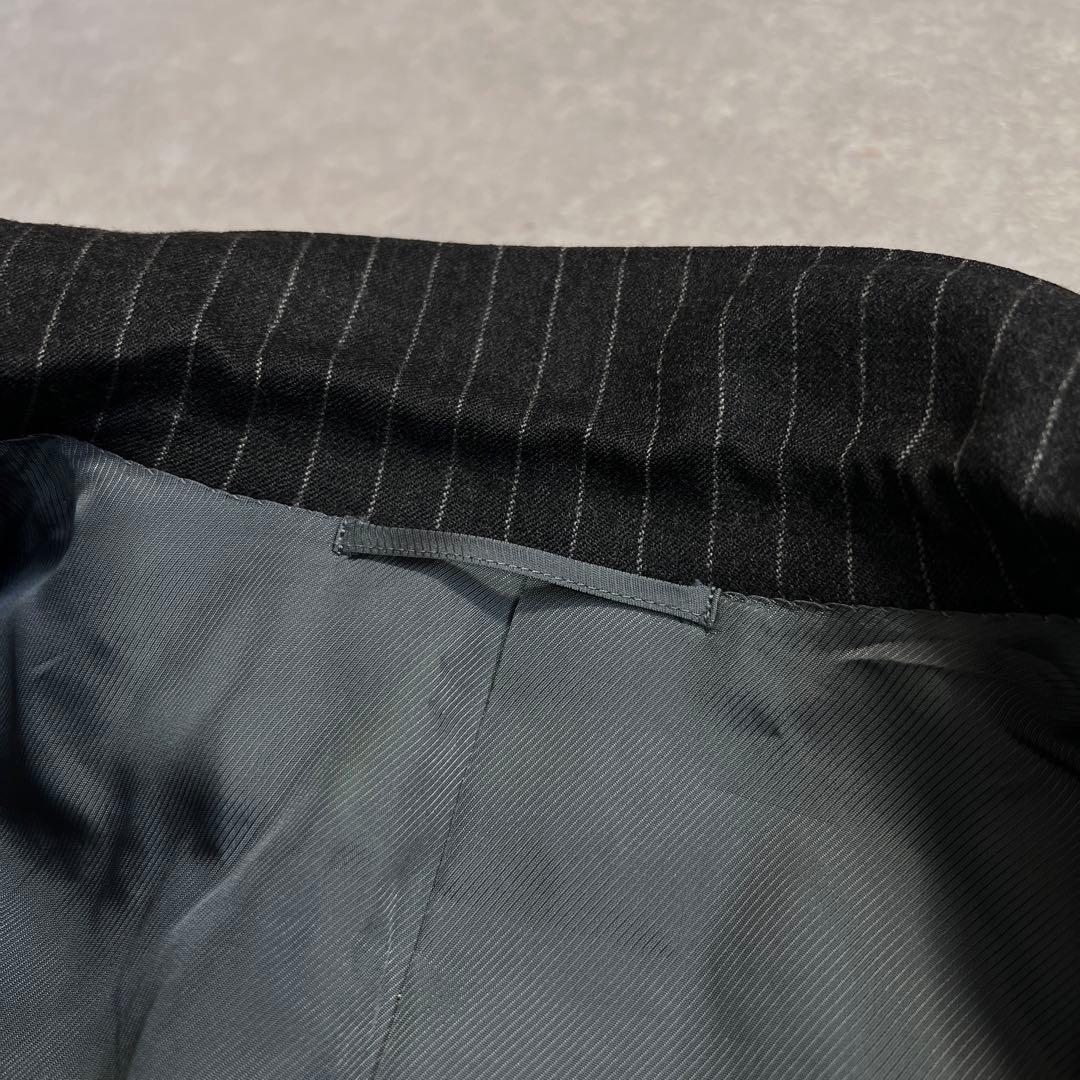 トゥモローランド カノニコウールフランネル ストライプスーツ チャコール 46