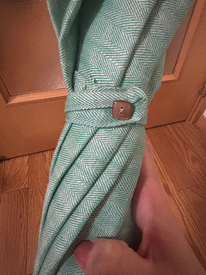 大森商店　日傘 ミントグリーン 40cm 麻製 新品未使用