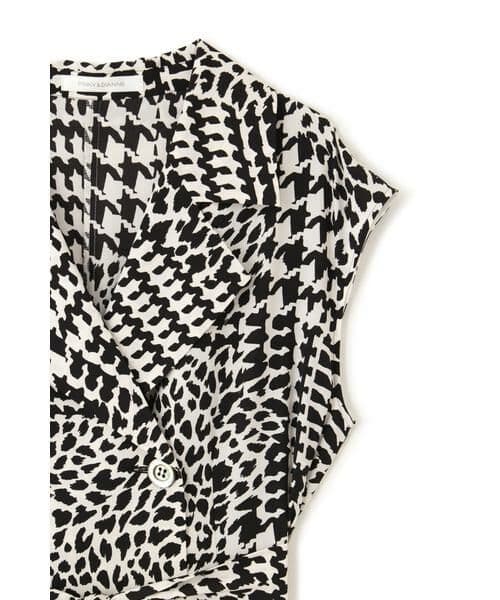 【美品】ハウンドトゥースプリントワンピース