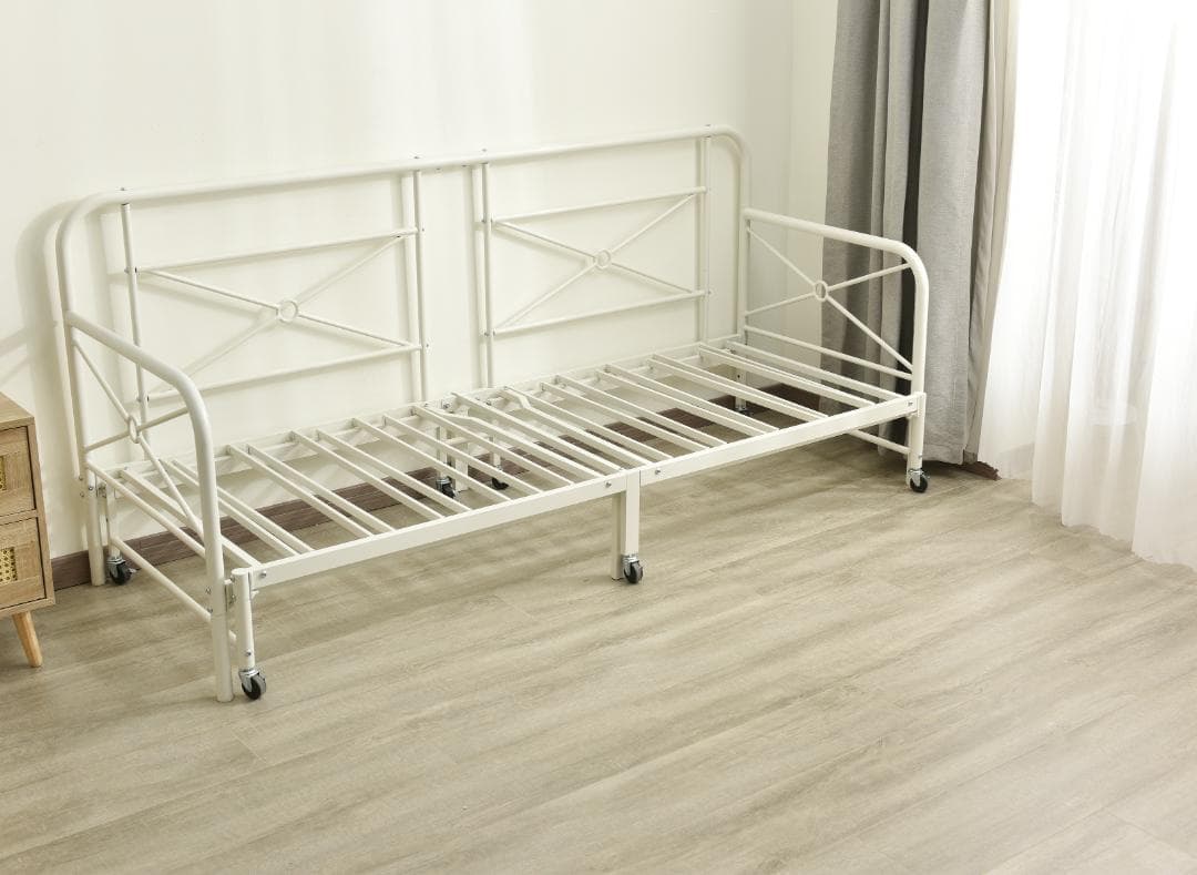 2COLOR選べ！伸長式デイベッド耐荷重250kg 2way ベッドフレーム