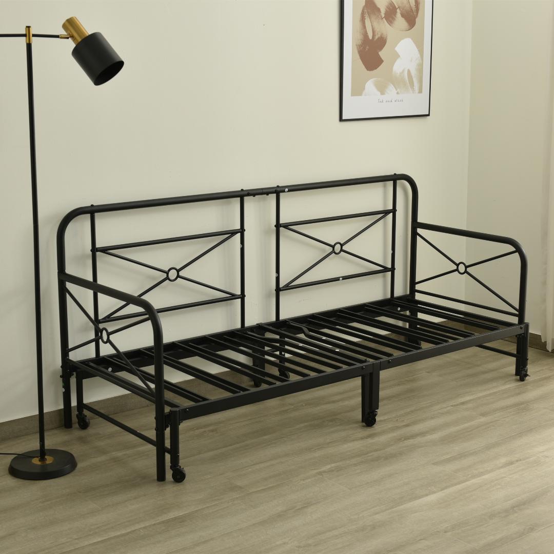 2COLOR選べ！伸長式デイベッド耐荷重250kg 2way ベッドフレーム