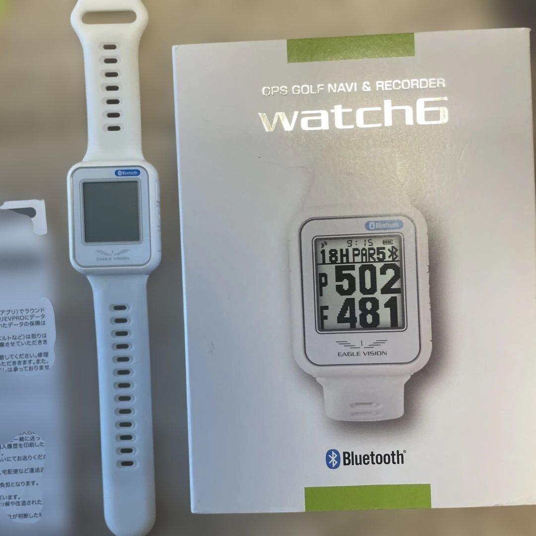 朝日ゴルフ★イーグル ビジョン WATCH 6 ウォッチ ★ピンポジ君！ホワイト