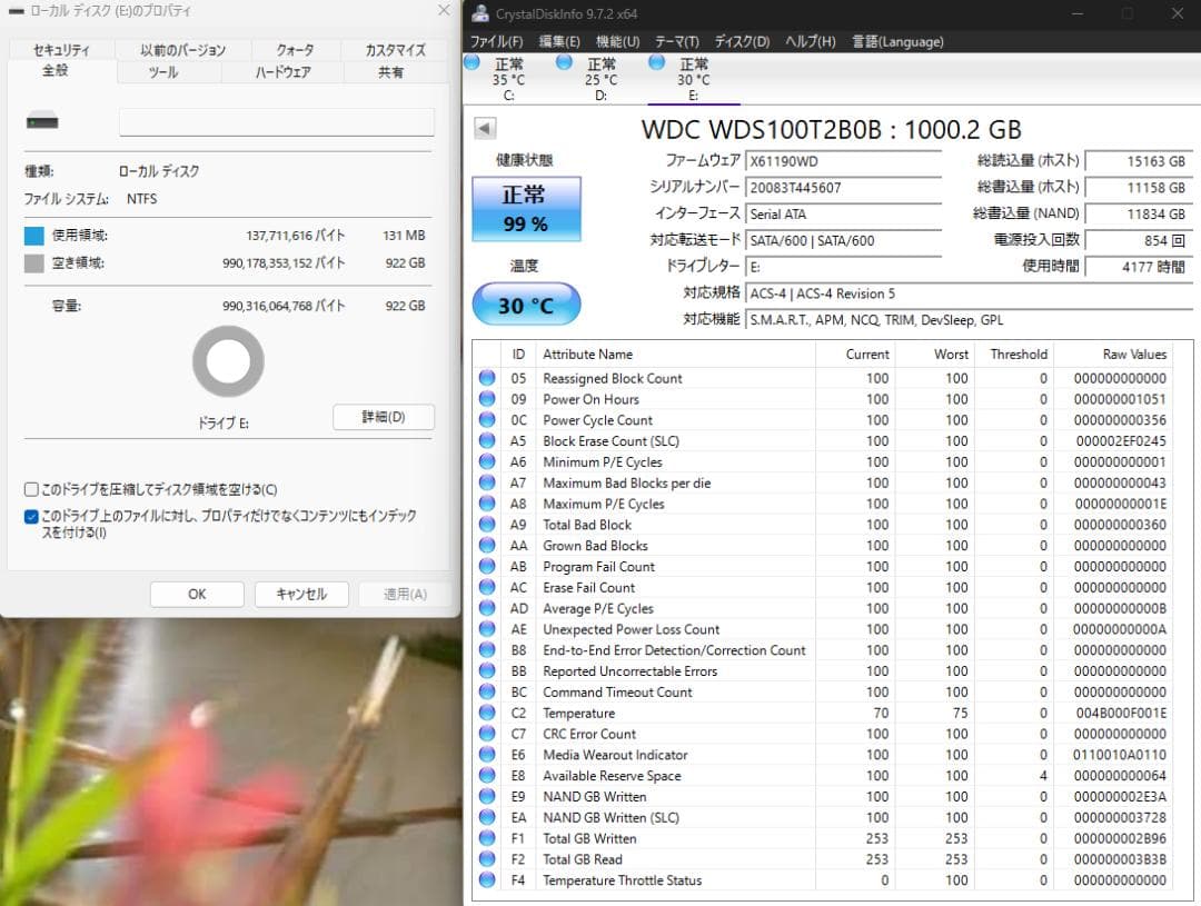 内蔵型SSD WD BLUE 1TB SATA M.2 2280 WDS100T2B0B