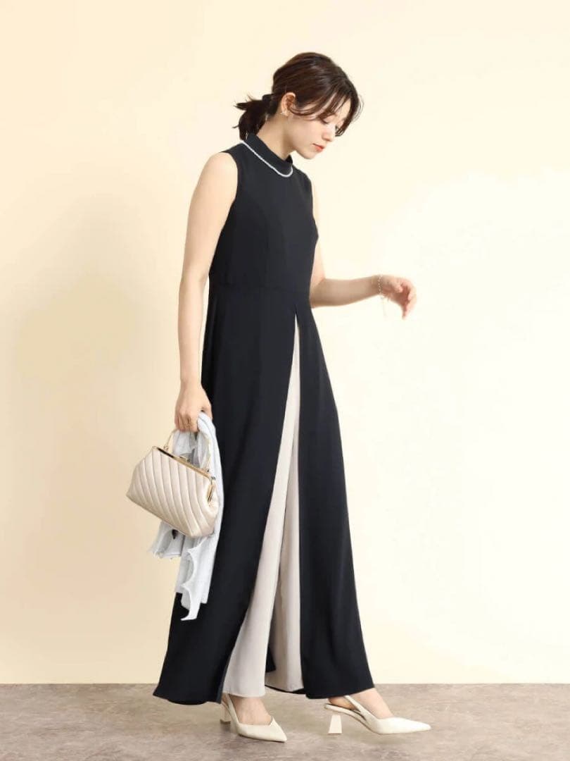 新品未使用FENNELバイカラーインパンツワンピース