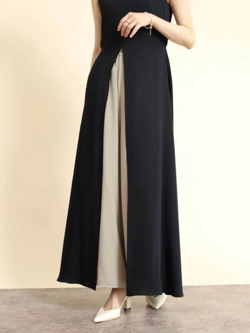 新品未使用FENNELバイカラーインパンツワンピース