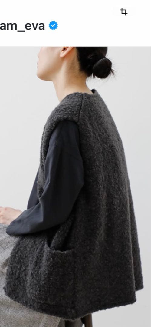 evam eva アルパカウールベスト✴︎極美品