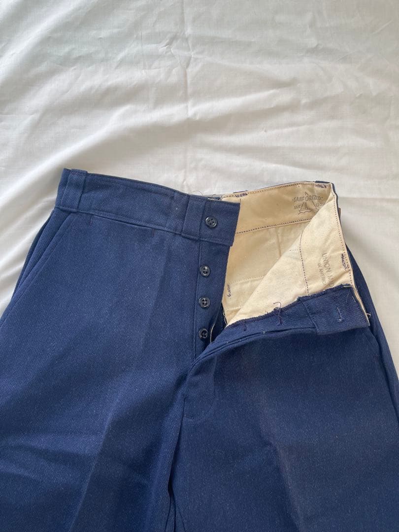 50s ウィップコード　トラウザーズ　ネイビー　デッドストック