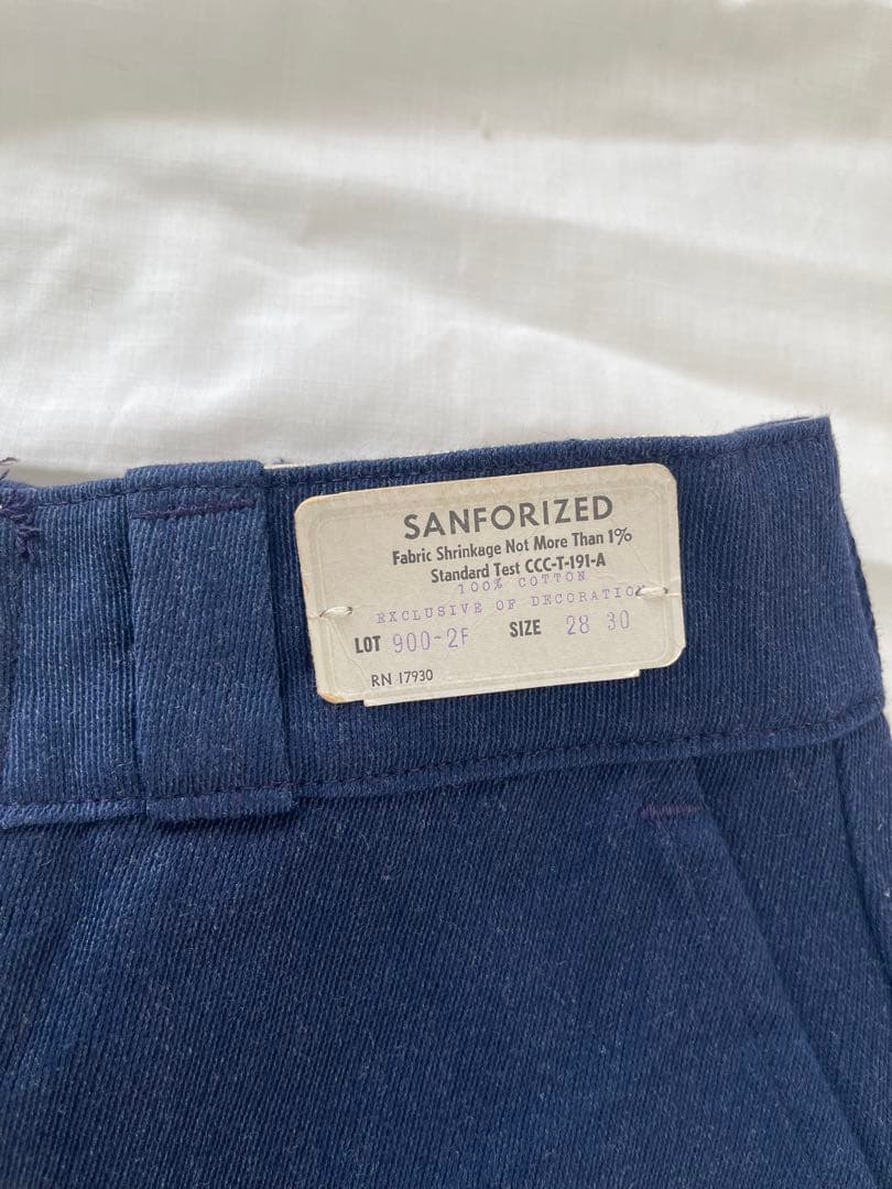 50s ウィップコード　トラウザーズ　ネイビー　デッドストック
