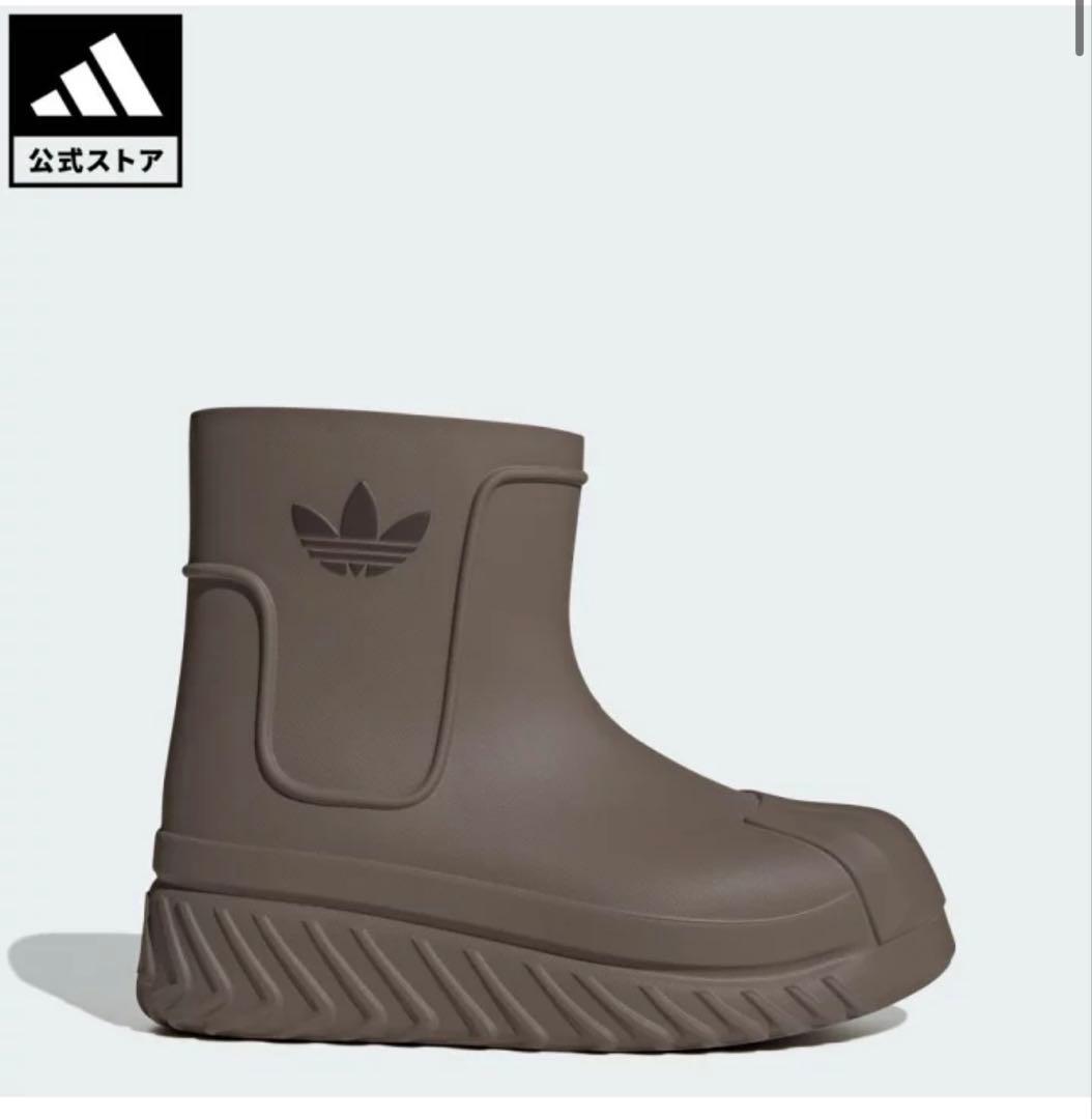 adidas ブラウン レインブーツ