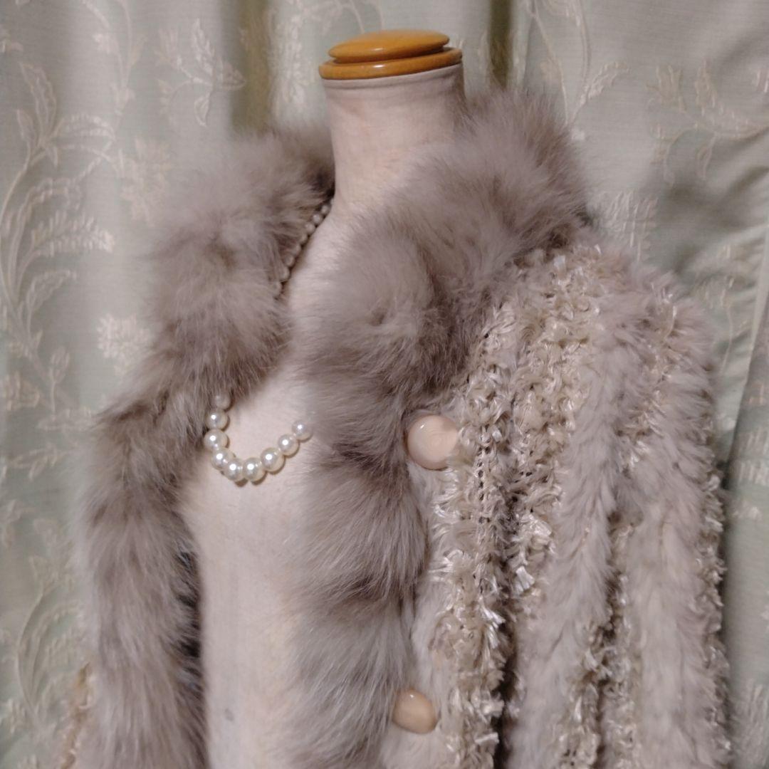 美品✩レッキス＆ブルーフォックス✩シルク✩リバーシブル✩ファーコート