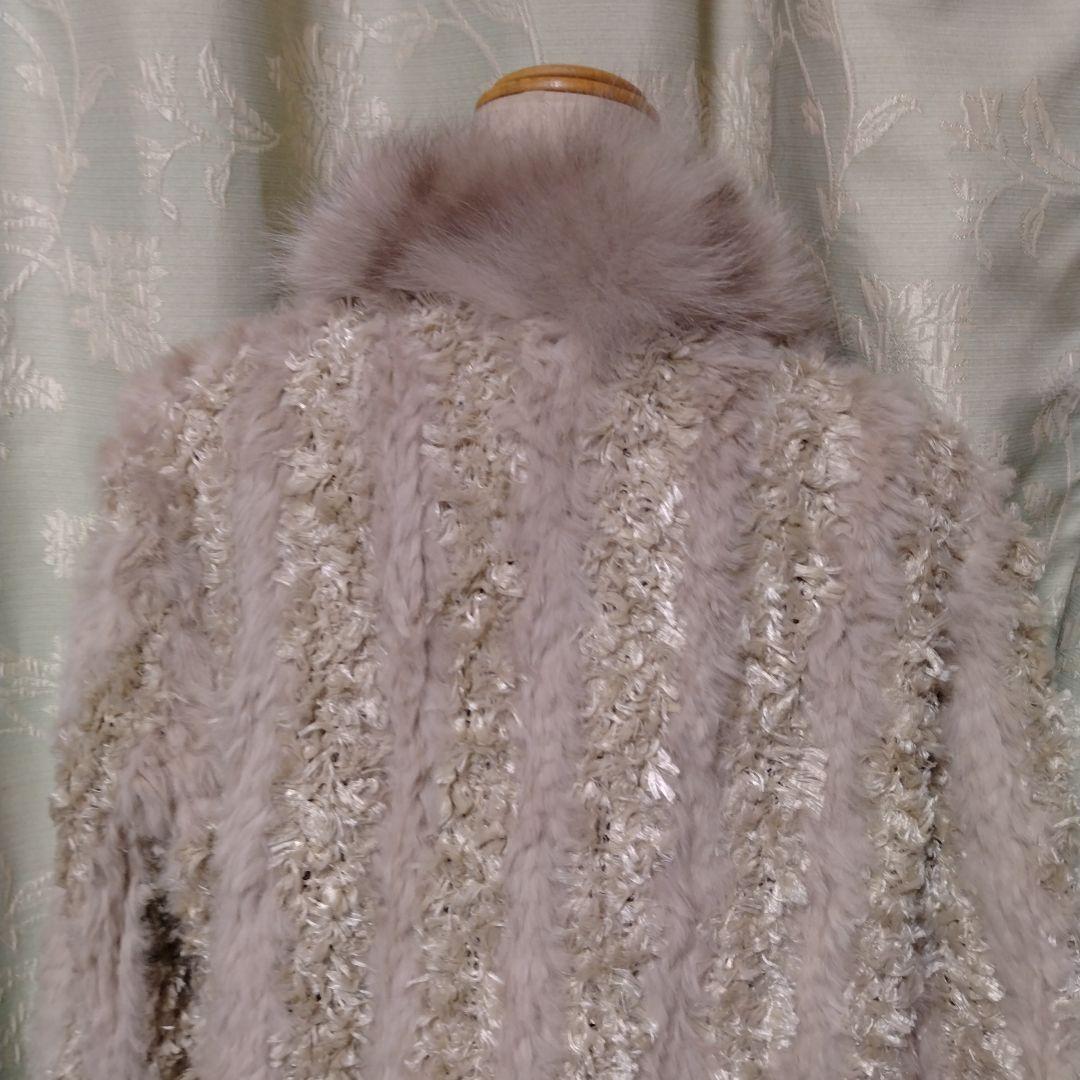 美品✩レッキス＆ブルーフォックス✩シルク✩リバーシブル✩ファーコート