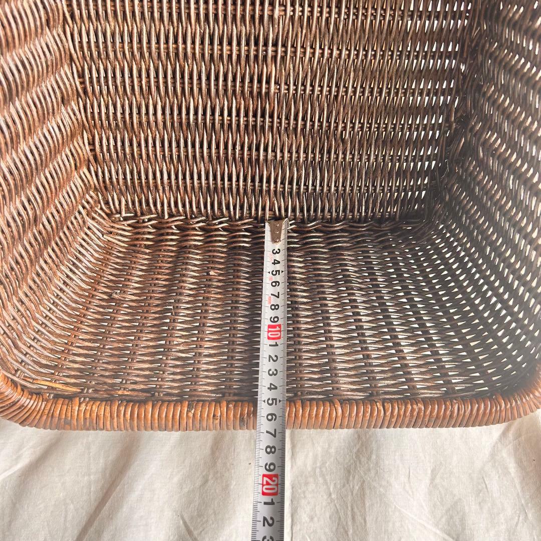 【新品】ラタンバスケット 4個セット おしゃれカゴ ブラック系