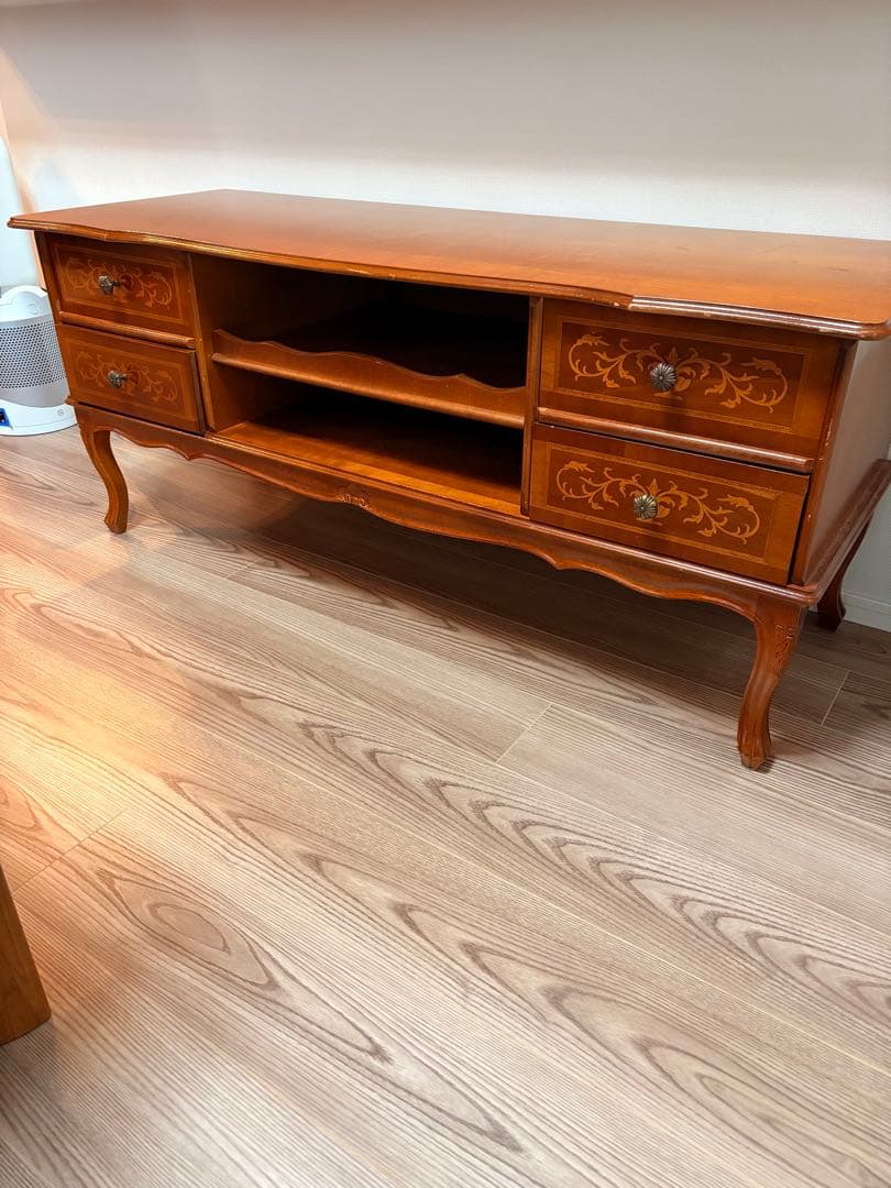 あいもも イタリア製 象嵌 木製サイドボード 猫脚 TVボード