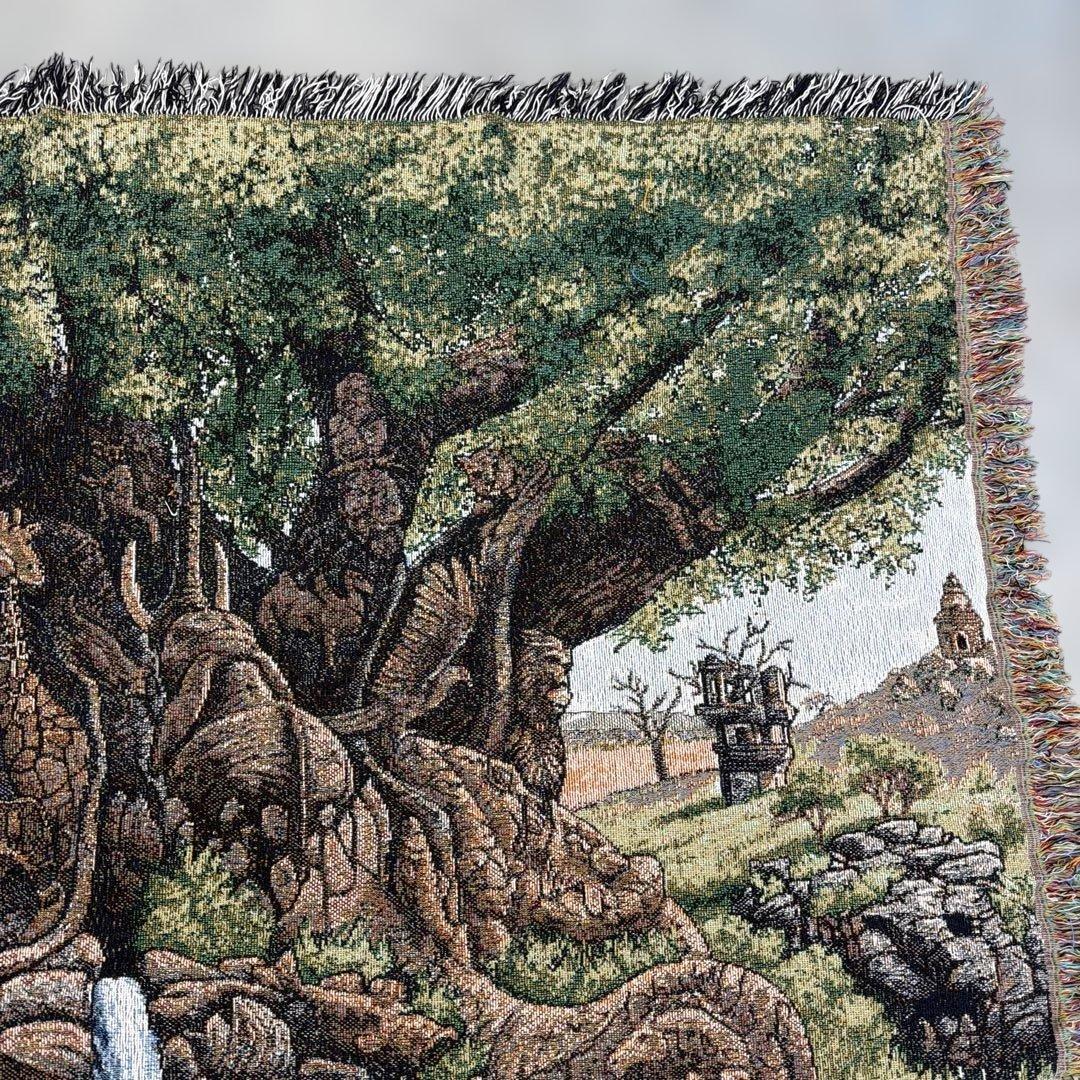 生命の樹　マルチカバー　ソファカバー　ヴィンテージラグ　129x183