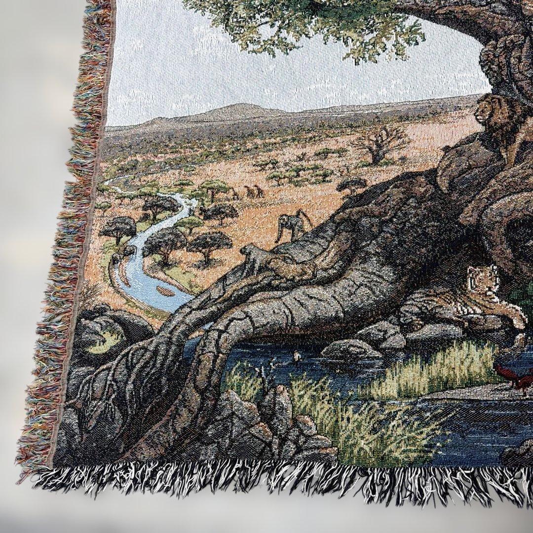 生命の樹　マルチカバー　ソファカバー　ヴィンテージラグ　129x183