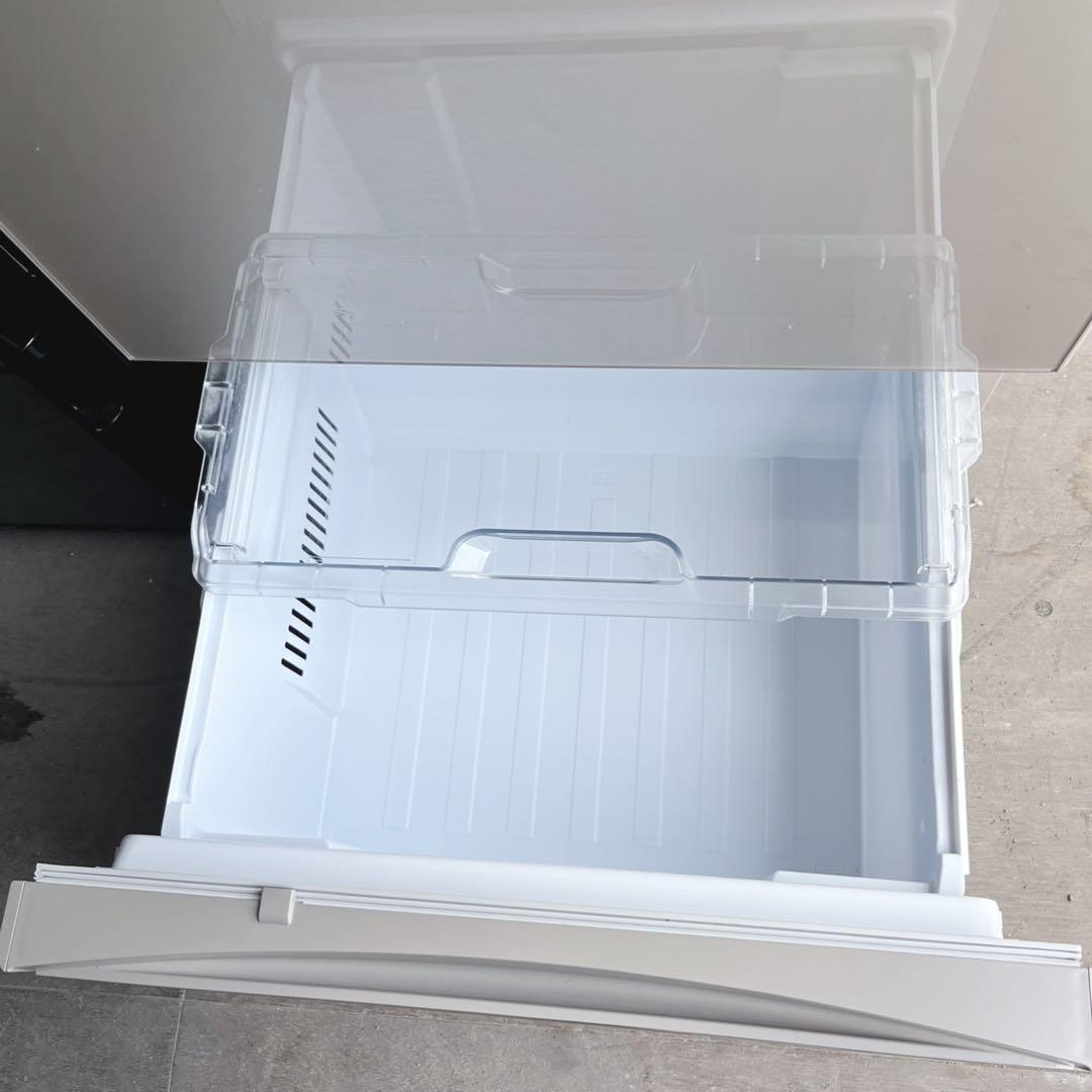 取付無料！三菱チルドルーム搭載おしゃれグレージュガラスドア大型冷蔵庫！洗濯機