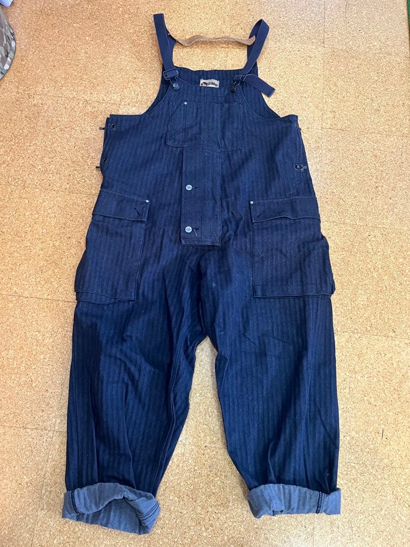 美品 Nigel Cabourn ネイバル ダンガリー 50 ネイビー ライブロ