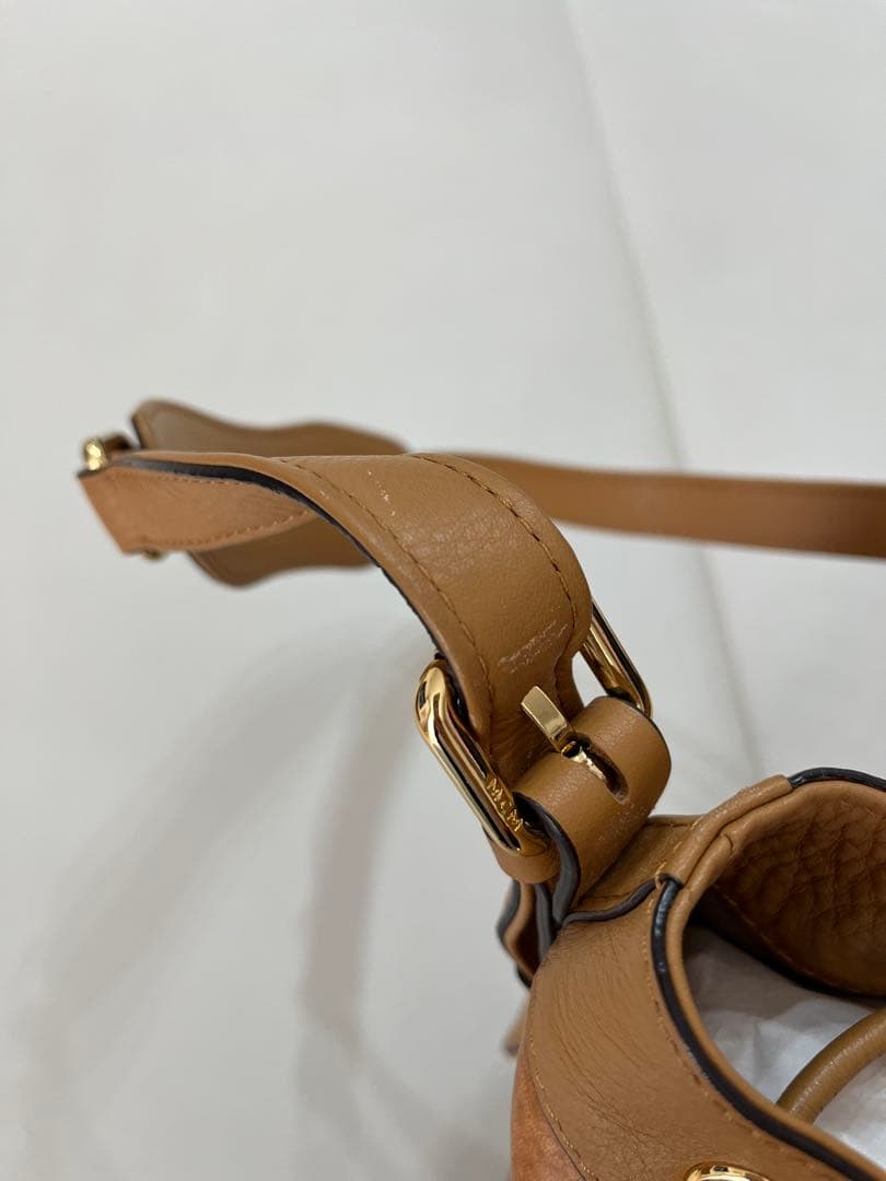 MCM ブラウン ダイヤモンドパターン ショルダーバッグ