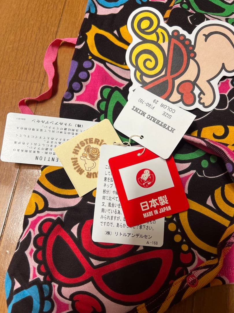 ヒステリックミニ キャラクター柄ロンパース3点セット 帽子　新品未使用