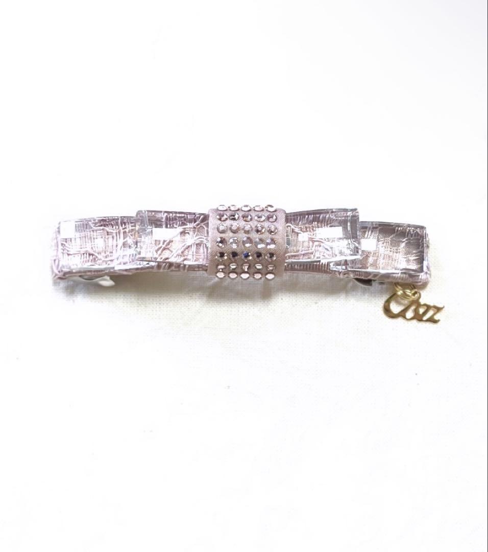 【新品未使用】COMPLEX BIZ バレッタ　リボン　ピンク　スワロフスキー