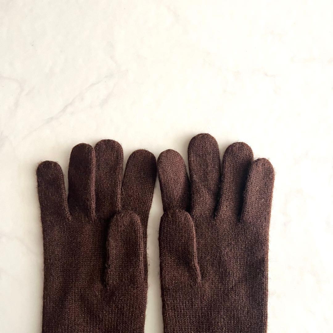 希少 エルメス マルジェラ期 手袋 ニット Hロゴ ブラウン ヴィンテージ