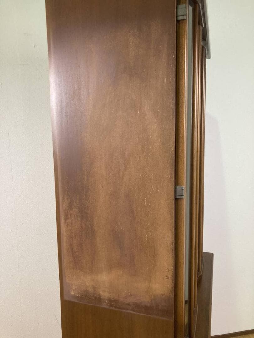 浅川木工 ヴィンテージ風 食器棚 90 飾り棚 キャビネット ダークブラウン