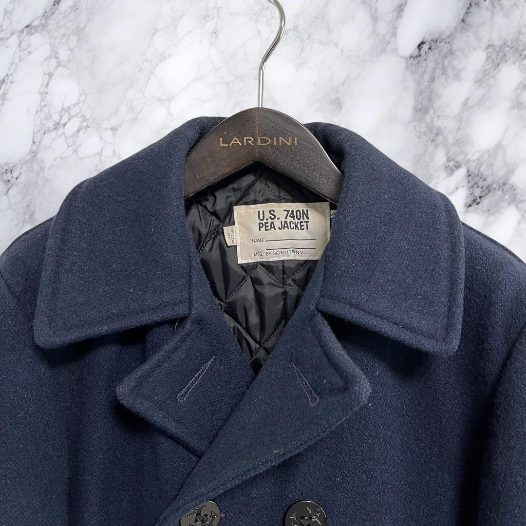 Schott ショット ピーコート ロングコート ダブル ウール キルティング