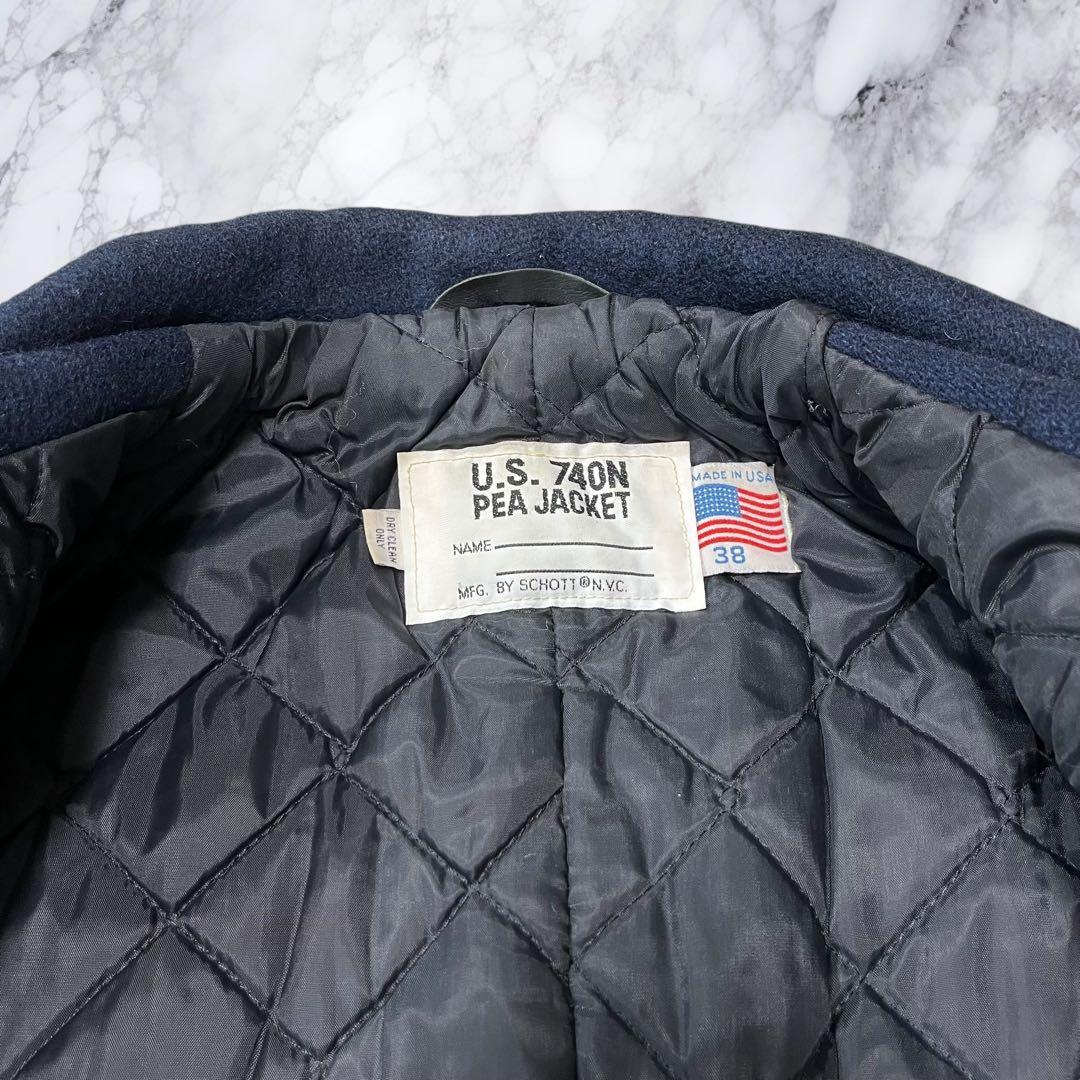 Schott ショット ピーコート ロングコート ダブル ウール キルティング