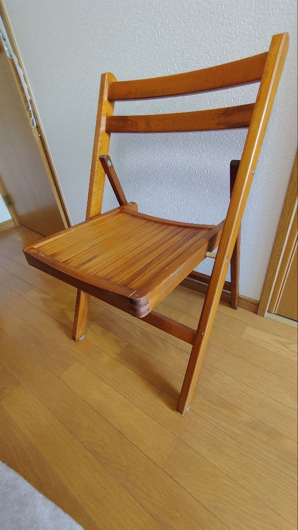 【よっさん】木製折りたたみ椅子 ２脚 お引取り用