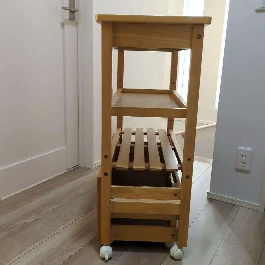 レ*ィ様 木製 ワゴン ナチュラル 北欧 カントリー