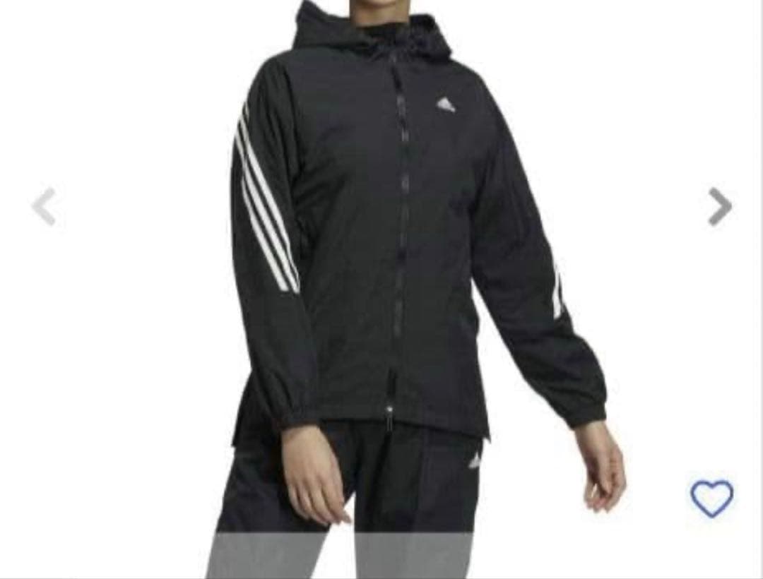 アディダス　裏起毛　ウインドブレーカー上下　ブラック　レディースL 新品未使用