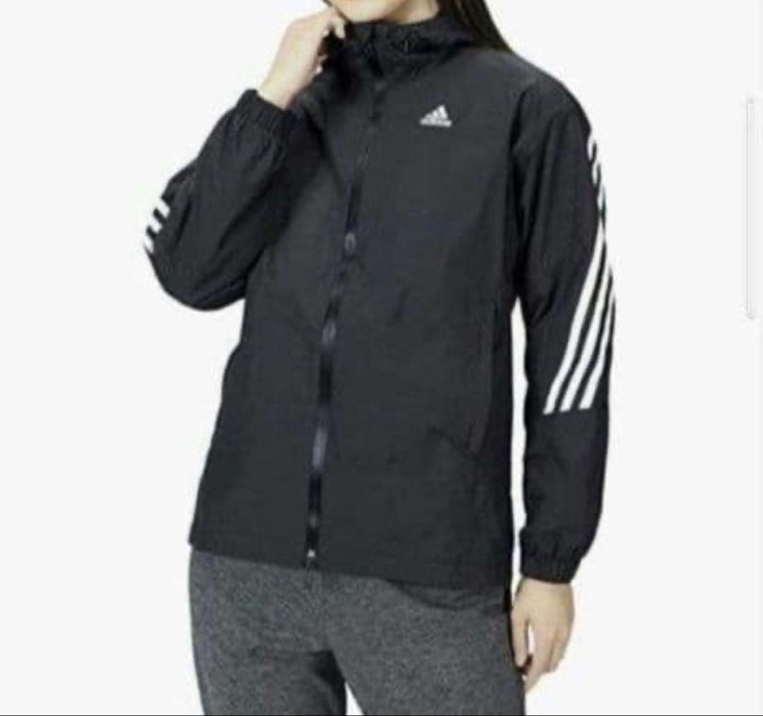 アディダス　裏起毛　ウインドブレーカー上下　ブラック　レディースL 新品未使用