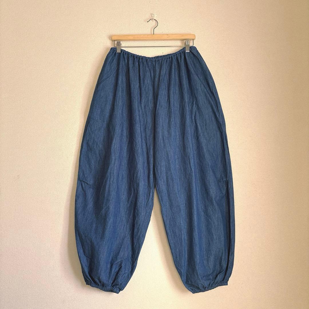25SS mizuiro ind デニム ドローストリング ボリュームパンツ
