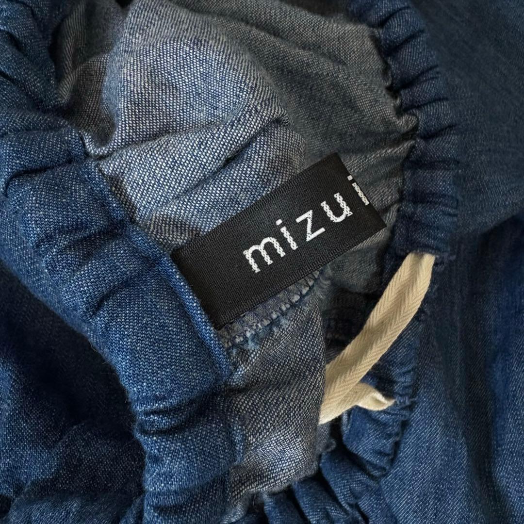 25SS mizuiro ind デニム ドローストリング ボリュームパンツ