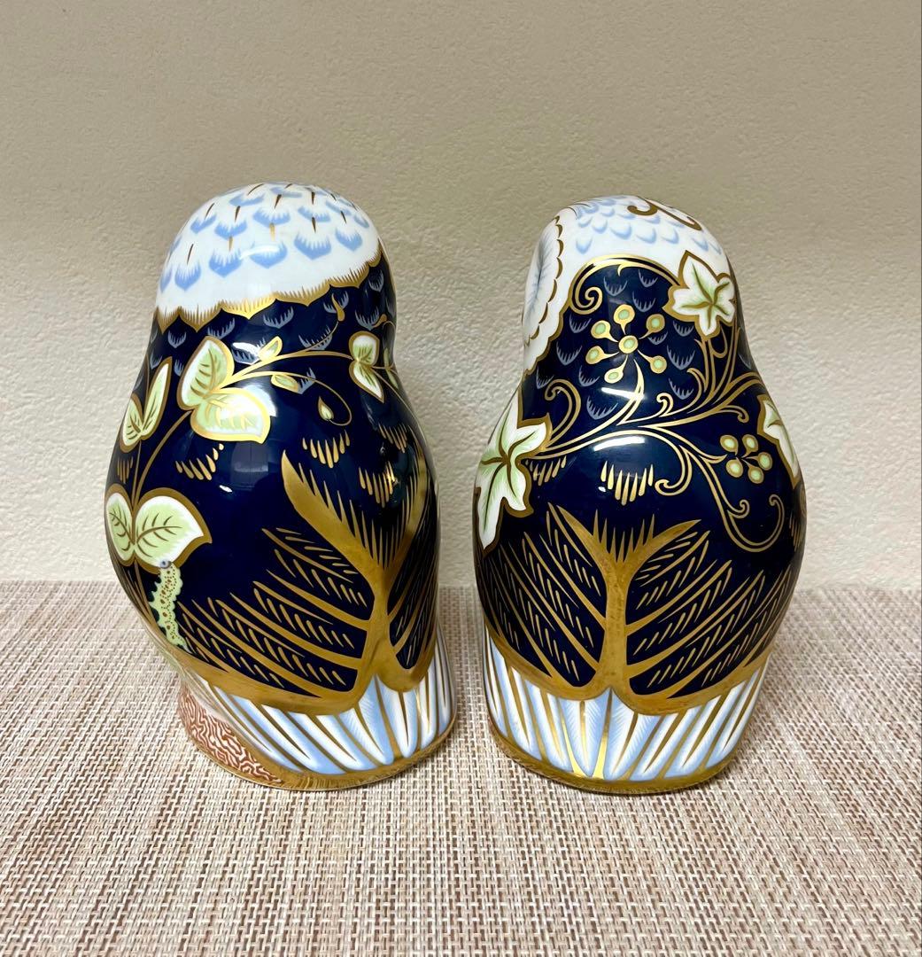 ロイヤルクラウンダービー ペーパーウエイト トワイライト＆デイブレイク オウル